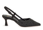 Γυναικεία Slingback Exe ALISA-410 Μαύρο Καστόρι Μαύρο Στρας W47000414A93