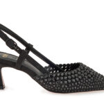 Γυναικεία Slingback Exe ALISA-410 Μαύρο Καστόρι Μαύρο Στρας W47000414A93