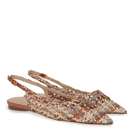 Γυναικεία Slingback Exe MIAMI-105 Μπρονζέ Πολύχρωμο Πλεκτό W492A10511L5