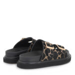 Γυναικεία Δερμάτινα Flat Σανδάλια Exe HS53023-2 Μαύρο GIRAFFE ΠΟΝΥ W403R23228C6