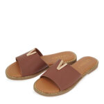 Γυναικεία Flat Σανδάλια Seven SVN!OM1120-1A Ταμπά Δέρμα W439W2011532