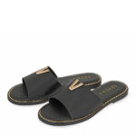 Γυναικεία Flat Σανδάλια Seven SVN!OM1120-1A Μαύρο Δέρμα W439W2011002