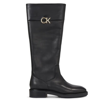 Γυναικείες Δερμάτινες Μπότες Calvin Klein HW0HW01689 BEH Μαύρες