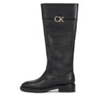 Γυναικείες Δερμάτινες Μπότες Calvin Klein HW0HW01689 BEH Μαύρες