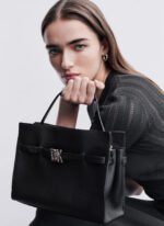 Γυναικεία Δερμάτινη Τσάντα Ώμου DKNY Buswick Shoulder Bag R413KB93 BGD Μαύρη