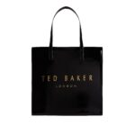 Γυναικεία Τσάντα Ώμου Ted Baker Crinkon Large Icon 271041 Μαύρο Λουστρίν
