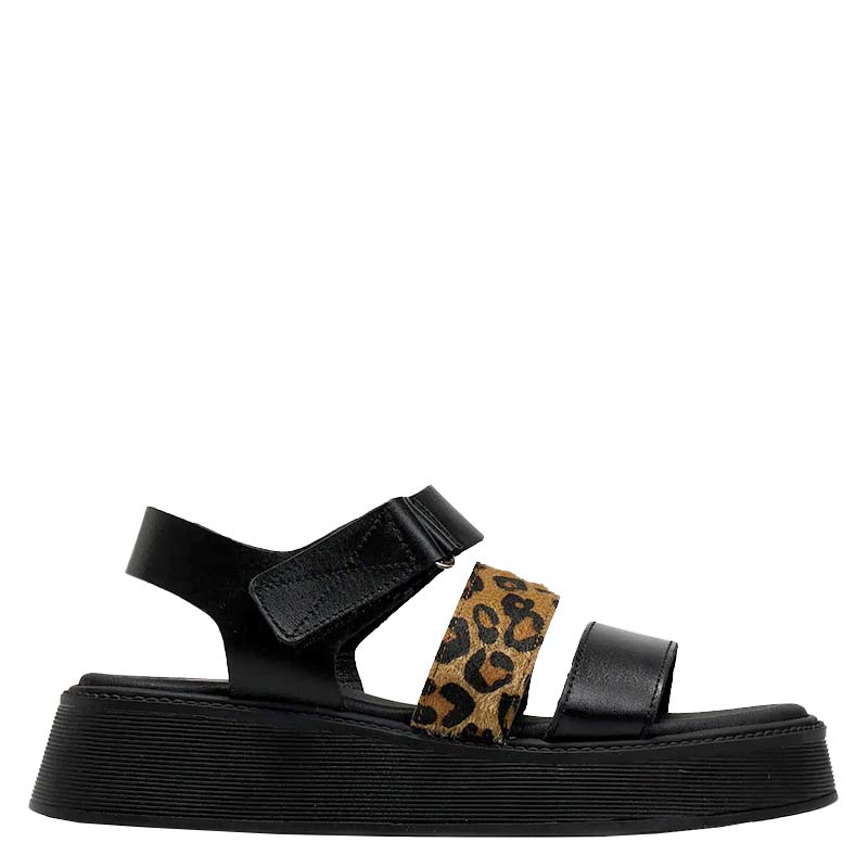 Γυναικεία Ανατομικά Δερμάτινα Flatforms Ragazza 01227 Μαύρο/Λεοπάρ Γυναικεία Ανατομικά Δερμάτινα Flatforms Ragazza 01227 Μαύρο/Λεοπάρ