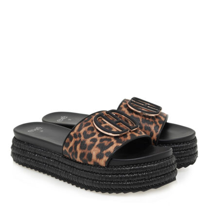 Γυναικεία Flatforms Exe H7082B-23 Λεοπάρ Μαύρο U421A223378G