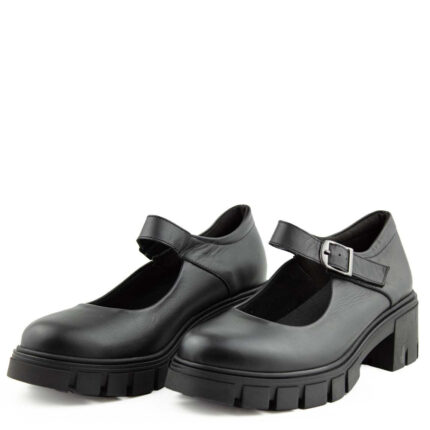 Γυναικεία Ανατομικά Δερμάτινα Loafers Ragazza 0758-Μαύρα