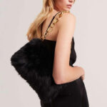 Γυναικεία Τσάντα Ώμου Ted Baker 281392-BLACK Μαύρη γούνα