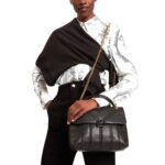 Γυναικεία Δερμάτινη Τσάντα Ώμου Steve Madden Anileah 281813-BLACK Μαύρη