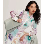 Γυναικεία Τσάντα Ώμου Ted Baker Crinkon 281641 Grey Λουστρίν