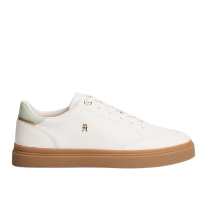 Γυναικεία Δερμάτινα Sneakers Tommy Hilfiger FW0FW09400-01T Λευκά