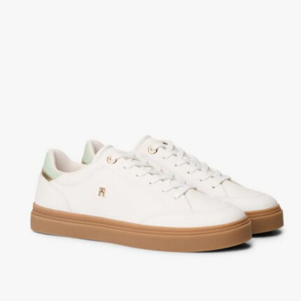 Γυναικεία Δερμάτινα Sneakers Tommy Hilfiger FW0FW09400-01T Λευκά