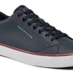 Ανδρικά Δερμάτινα Sneakers Tommy Hilfiger FM0FM05041 DW5 μπλε