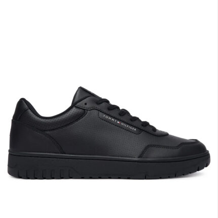 Ανδρικά Δερμάτινα Sneakers Tommy Hilfiger FM0FM05927-BDS Μαύρα