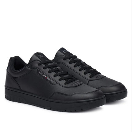 Ανδρικά Δερμάτινα Sneakers Tommy Hilfiger FM0FM05927-BDS Μαύρα