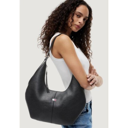 Γυναικεία Τσάντα Ώμου Tommy Hilfiger Hobo AW0AW18776-BDS Μαύρη