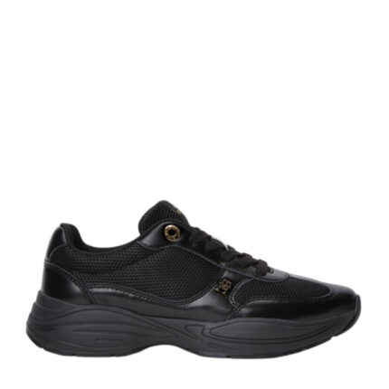 Γυναικεία Δερμάτινα Sneakers Tommy Hilfiger FW0FW09413-BDS Μαύρα