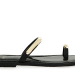 Γυναικεία Flat Σανδάλια Exe 25X6011-319 Μαύρο Κροκό W427A3191024