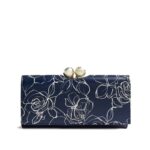 Γυναικείο Δερμάτινο Πορτοφόλι Ted Baker Linear Rose Large 278552-NAVY