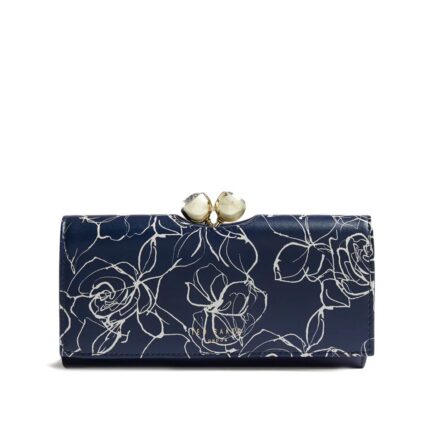 Γυναικείο Δερμάτινο Πορτοφόλι Ted Baker Linear Rose Large 278552-NAVY