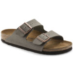 Ανατομικές Παντόφλες Birkenstock Arizona Birko-Flor Nubuck Stone 0151213 Narrow Fit