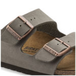 Ανατομικές Παντόφλες Birkenstock Arizona Birko-Flor Nubuck Stone 0151213 Narrow Fit