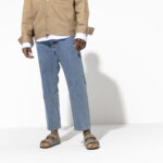 Ανατομικές Παντόφλες Birkenstock Arizona Birko-Flor Nubuck Stone 0151213 Narrow Fit