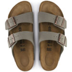 Ανατομικές Παντόφλες Birkenstock Arizona Birko-Flor Nubuck Stone 0151213 Narrow Fit