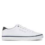 Ανδρικά Δερμάτινα Sneakers Tommy Hilfiger FM0FM05041 YBS Λευκά