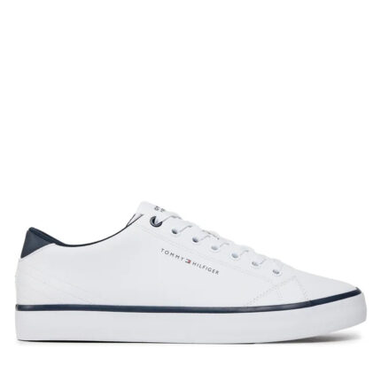 Ανδρικά Δερμάτινα Sneakers Tommy Hilfiger FM0FM05041 YBS Λευκά