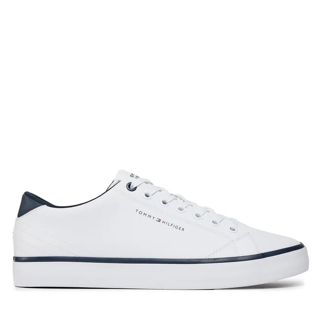 Ανδρικά Δερμάτινα Sneakers Tommy Hilfiger FM0FM05041 YBS Λευκά Ανδρικά Δερμάτινα Sneakers Tommy Hilfiger FM0FM05041 YBS Λευκά