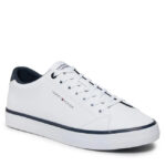 Ανδρικά Δερμάτινα Sneakers Tommy Hilfiger FM0FM05041 YBS Λευκά