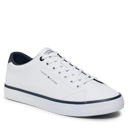 Ανδρικά Δερμάτινα Sneakers Tommy Hilfiger FM0FM05041 YBS Λευκά