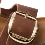 Γυναικεία Δερμάτινα Ανατομικά Σανδάλια Birkenstock Arizona Big Buckle 1011073 Ταμπά Narrow Fit