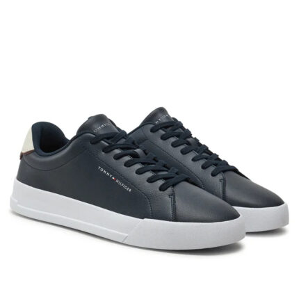 Ανδρικά Δερμάτινα Sneakers Tommy Hilfiger FM0FM05367 DW5 Μπλε