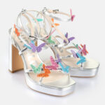 Γυναικεία Πέδιλα Buffalo June Miss Butterfly BN12916151 Ασημί