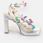 Γυναικεία Πέδιλα Buffalo June Miss Butterfly BN12916151 Ασημί