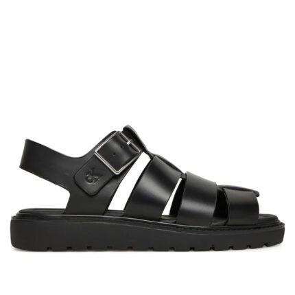 Γυναικεία Δερμάτινα Σανδάλια Calvin Klein YW0YW01700 0GJ Μαύρα