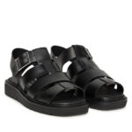 Γυναικεία Δερμάτινα Σανδάλια Calvin Klein YW0YW01700 0GJ Μαύρα