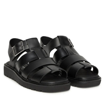 Γυναικεία Δερμάτινα Σανδάλια Calvin Klein YW0YW01700 0GJ Μαύρα