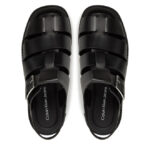 Γυναικεία Δερμάτινα Σανδάλια Calvin Klein YW0YW01700 0GJ Μαύρα