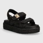 Γυναικεία Σανδάλια Flatforms Steve Madden Bigmona SM11003034-02002-00S Μαύρα