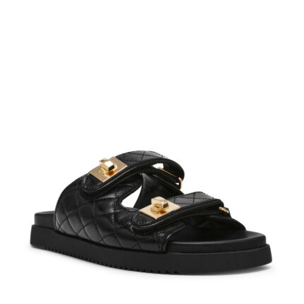 Γυναικεία Δερμάτινα Σανδάλια Steve Madden Schmona SM11003714-03001-017 Μαύρα