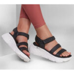 Γυναικεία Ανατομικά Πέδιλα Skechers 111126-BKW Black
