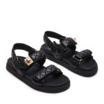 Γυναικεία Δερμάτινα Σανδάλια Steve Madden Mona-Q SM1003792-03001-055 Μαύρα