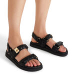 Γυναικεία Δερμάτινα Σανδάλια Steve Madden Mona-Q SM1003792-03001-055 Μαύρα