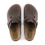 Ανατομικά Δερμάτινα Σαμπό Birkenstock Boston 0860131 Καφέ Regular Fit