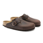 Ανατομικά Δερμάτινα Σαμπό Birkenstock Boston 0860131 Καφέ Regular Fit